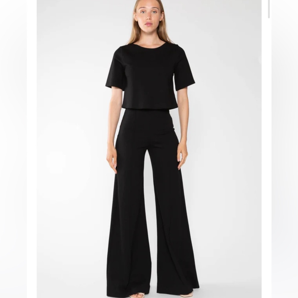 Black Wide Leg Ponte Knit Pants NWT Size 1x size 14-16